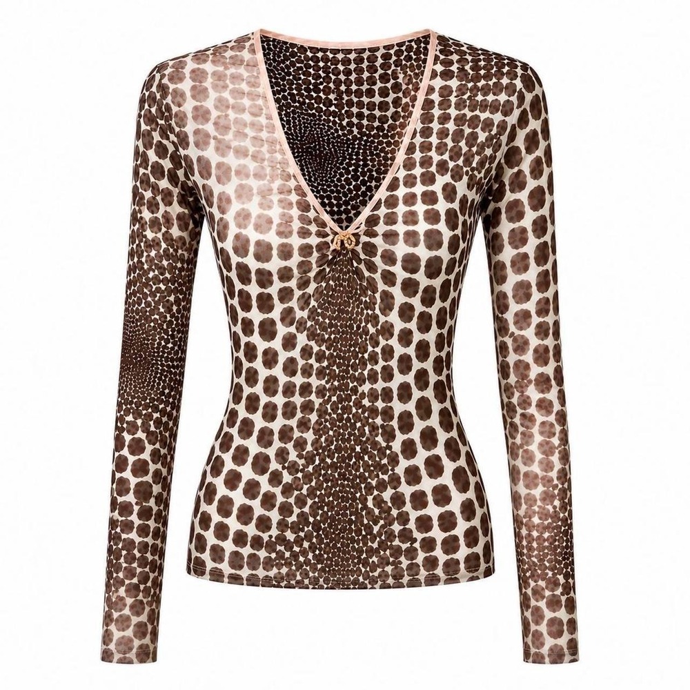 Cavalli Vintage 2004 Giraffe Long Sleeve Top